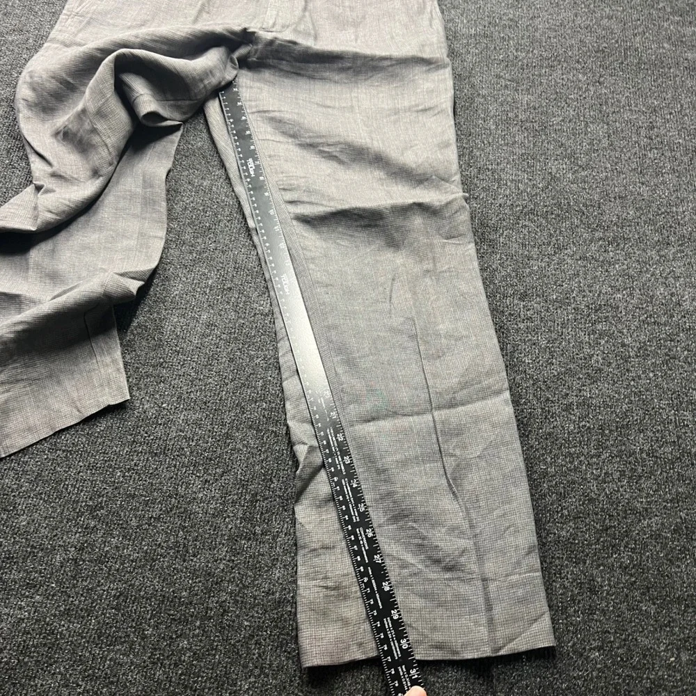 Banana Republic Mens 35x30 Grey 100% Linen Classic Fit Dress Pants Trousers